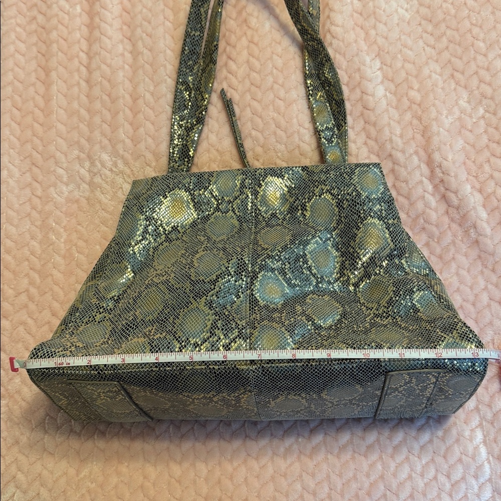 HOBO Brown and Gold Snake-Print Hobo Bag - Picture 10 of 12